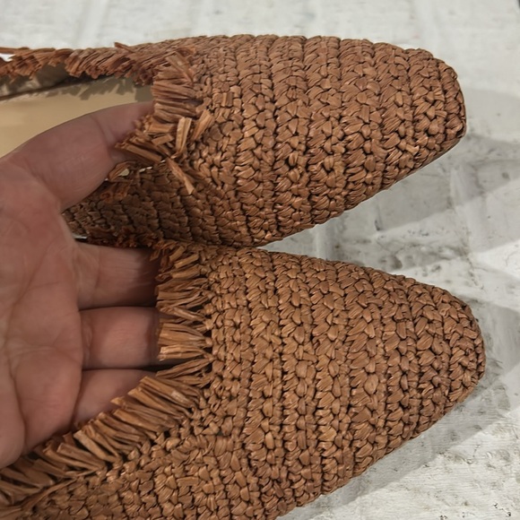 Sam Edelman Women's Reeta Mule Brown Open Weave Fringe Tassel Size 8 - Picture 4 of 12